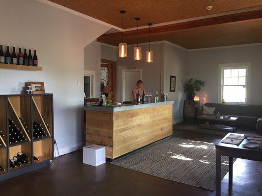 Tasting room with Sara