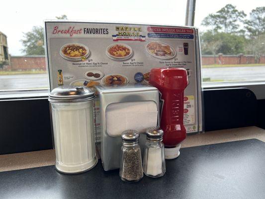 Waffle House Table Setting