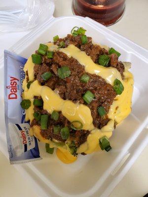 Fully loaded steak potato