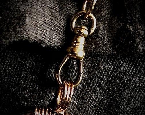 Vintage 14k Watch Chain Swivel.