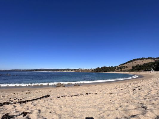 Crescent shape beach at the Monastery Beach.