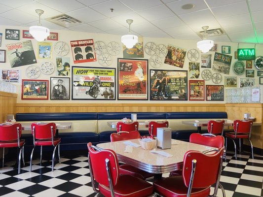 Inside retro style dining area.