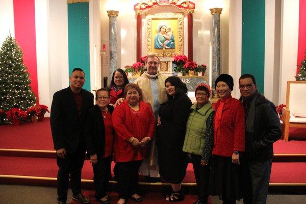 OLGC Saturday 5 p.m. Ensemble with Fr. Jan *Organist/Accompanist/Coordinator: Ya boy on the far left!