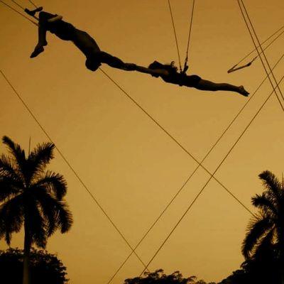 Magic hour for magic photos? Sunsets at the trapeze make for D R A M A