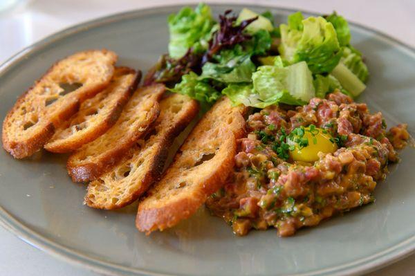 Steak Tartare with quail egg. Absolutely divine!