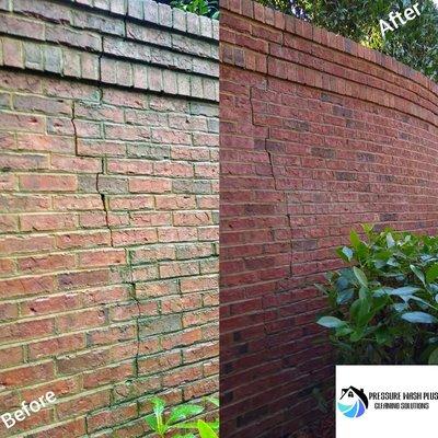 Brick wall cleaning!