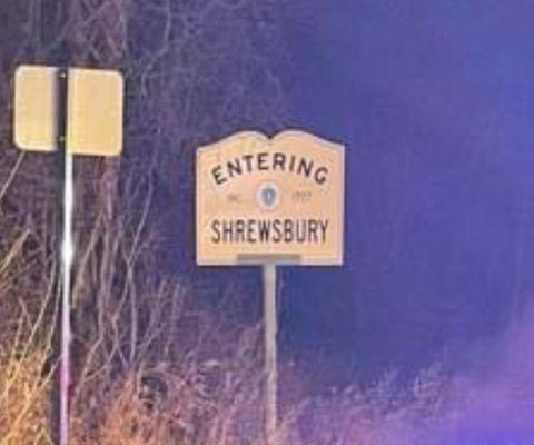 Entering Shrewsbury, MA sign from Northborough.