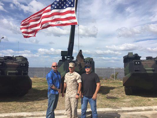 To the Left is Ken and to the Right is Robert both Proud Marines Owners of Semper Bright. Ken has Retired in 2012, Robert still in Reserves.