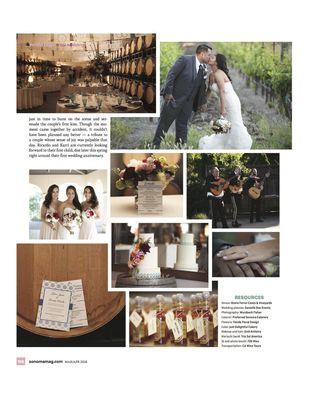 WE GO TO BE IN SONOMA MAGAZINE!