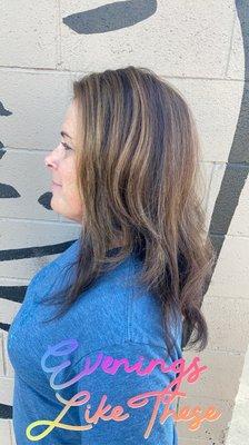 Caramel Sunkist hair by Megan Morris