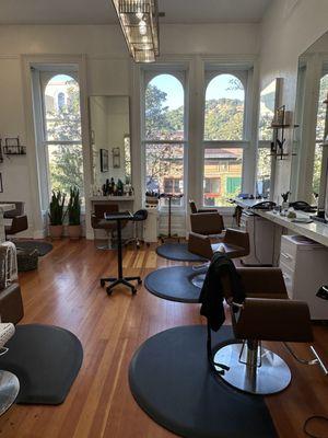 The Maison Maison Collective is a salon housed in a classic old building with high ceilings