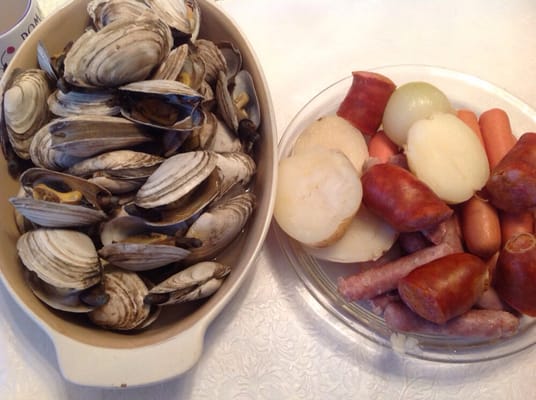 Clamboil fresh steamers the works