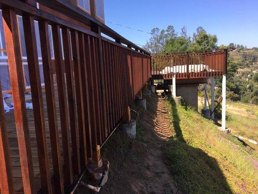 AFTER: Exterior Deck condition and stain refinish.