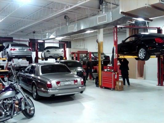 Inside Exotic Motorwerks Repair Facility