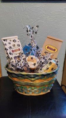 Special treats from Quite Fetching worked amazing to make a gift basket for my cousin's new puppy