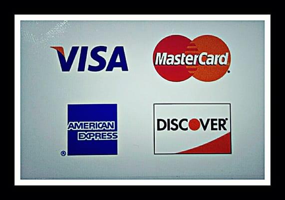 We accept credit cards!