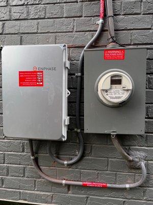 Enphase Solar combiner and controller, PEPCO power meter.