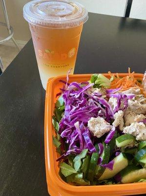 Thai salad & Arnold Palmer