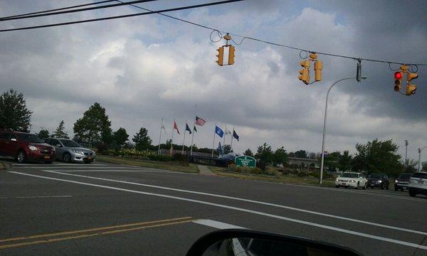 Memorial from across the street