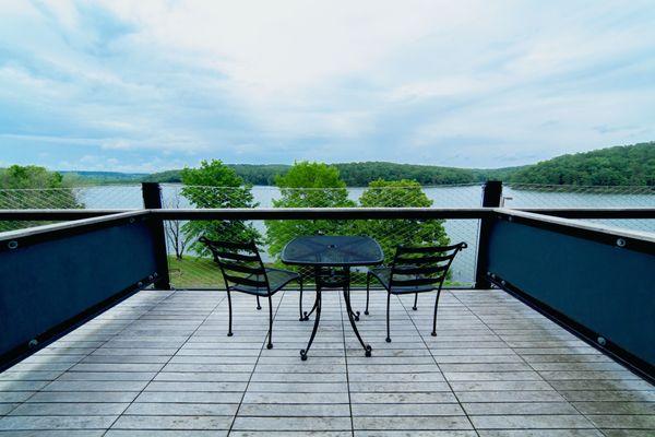 YMCA Trout Lodge balcony from a lake view room