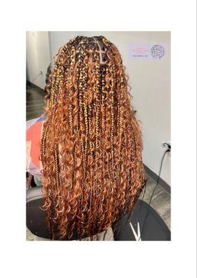 Knotless goddess braids