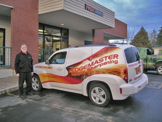 Fearless leader and his van.