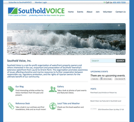 We also work with Not For Profit Organizations like SoutholdVOICE who help protect our water front from Laurel to Orient.