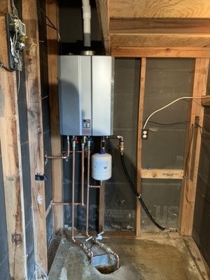 Tankless water heater.