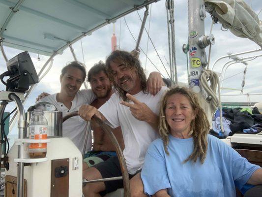 Happy crew, after a salty day!