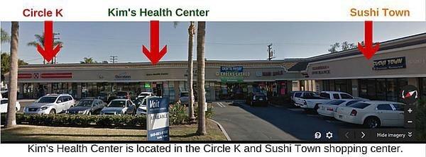 Kim's Health Center is located at 2346 Newport Blvd., on the corner of Wilson and Newport Blvd. in the Circle K shopping center.