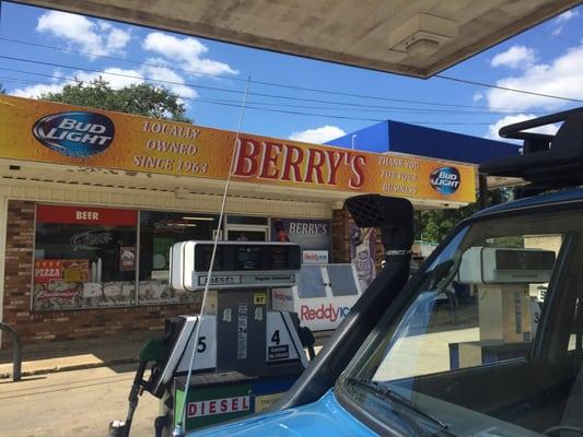 Gassing up. Get a burger!