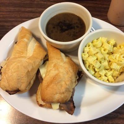 French dip with macaroni salad. P: