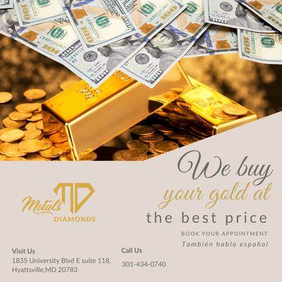 We buy your gold at the best price