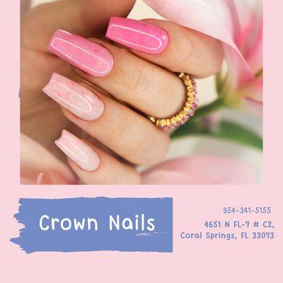 Crown Nails
 4651 N FL-7 # C2, Coral Springs, FL 33073
 Call us at 954-341-5155