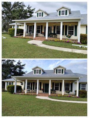 Adding a little curb appeal. Before and After.