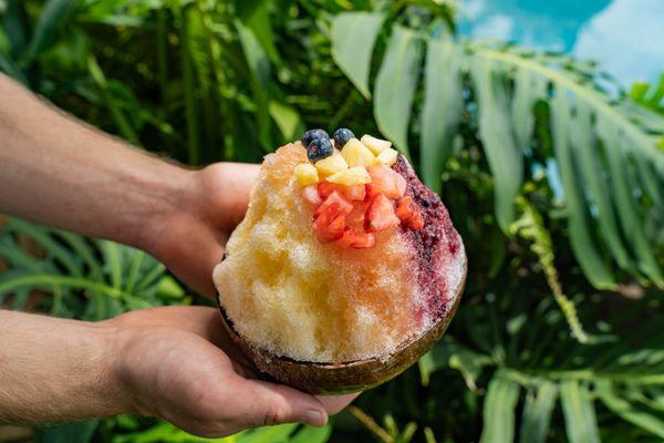 Enjoy shave ice made with natural, locally made syrups at Waioli.