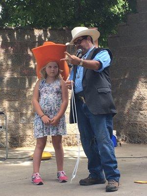 Godfrey the Magician performing at the 2017 Hood River County Fair.