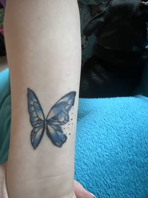 My daughter's first tattoo that Miguel did. Exactly how she drew it and Miguel was absolutely amazing.