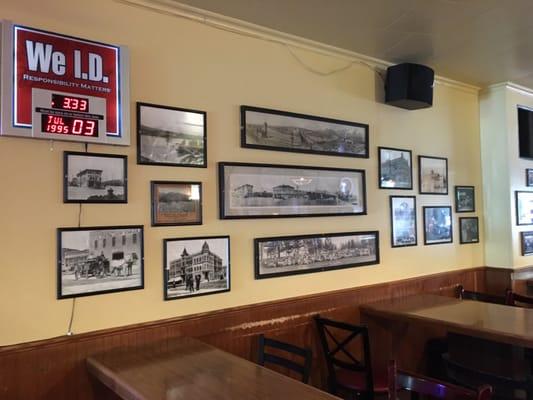 walls covered in historical images