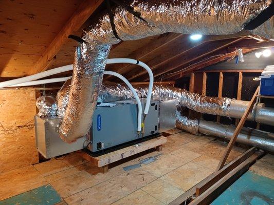 Furnace in the attic