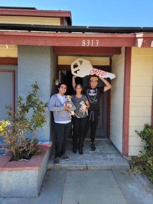 The family photo we took after closing Escrow with Candy's help!