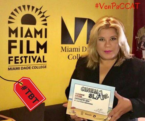 Our Student Lidia Hernández winner of the Miami Film Festival Audience Award 2018 with her play "Sexo Opuesto"