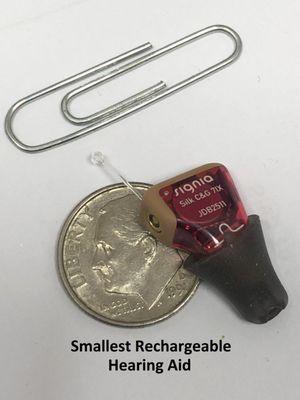 Smallest Rechargeable Hearing AId