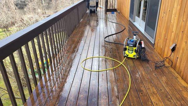 Bring life back to your deck with a good Pressure Washing!