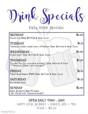 Daily Drink Specials!