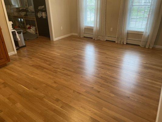 White oak refinished, Bona mega 1 satin