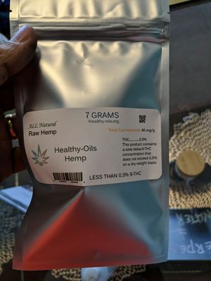 Premium Healthy oil 7Grams of Hemp full of Cannabinoids! If you need rest and relaxation this is the bag for you.