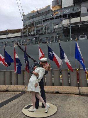 Rotary Club of Kapolei Sunset cleaned the USS Missouri at Pearl Harbor.