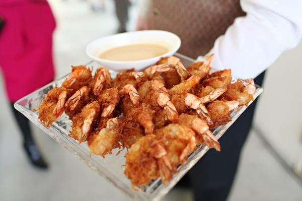 Coconut Shrimp with Red Curry Sauce