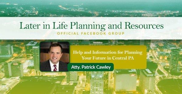 Patrick offers a multitude of tips and information in his FB group Later in Life Planning and Resources.